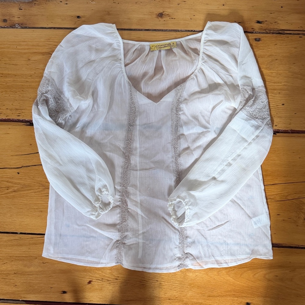 Princess Vera Wang Sheer White Blouse